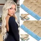 CLEARANCE Tape In 100% Remy Human Hair Extensions Tape on skin Weft Thick 60PCS
