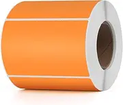 YIKIADA Direct Thermal Labels 2 X 3 Inches Orange Rectangle Thermal Sticker Paper Self- Adhesive Waterproof Shipping Labels for Busineses & Warehouses 500 PCS per Roll