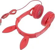 Angoily Cat Ear Headphones Head Phones Earphones Wired Headphones Wired Headset Headsets Gaming Headset Wire Headphones Over Ear Headphone Headphones Pink