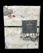 Pottery Barn Sheet Set FULL Harry Potter Christmas at Hogwarts Percale Sheets