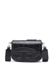 [Diesel] Diesel - 1DR-Camera bag in eel-effect leather - Crossbody Bags - Unisex - Black UNI Black
