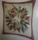 Pottery Barn Winter Wreath Patchwork Handcrafted Applique Quilted Euro Sham