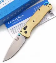 Gold Copper Handle Lanyard Hole Axis Lock Pocket Tactical Survival Folding Knife