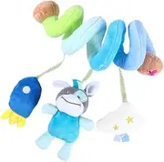 Toyvian 1PC Spiral Rattles with Ringing Bell Multifunctional Hanging Pram Accessory for Crib Stroller and Car Seat for Engaging Play