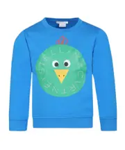 Stella McCartney Kids Rooster Printed Crewneck Sweatshirt 4Y,6,12Y,10Y Blue