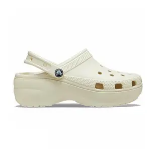 Crocs Classic Platform Clog W 女 奶茶 洞洞鞋 厚底 卡駱馳 涼拖鞋 2075212Y2