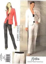 Vogue 1053 Claude Montana pattern sizes 4-10 uncut jacket and pants inset close