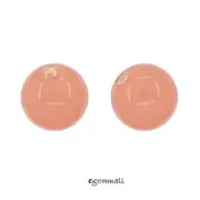 4 Shell Pearl Round Half Top Drilled Beads 12mm Angel Skin Coral Pink #75128