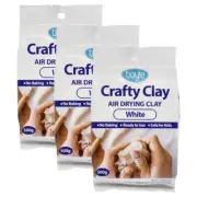 3PK Boyle 500g Crafty DIY Modelling Clay Kids/Child Art/Craft Air Drying White
