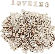 LALAFINA Create Your Own Wall Art 200pcs Wooden Letters Numbers DIY Decor Educational Toy