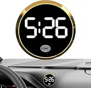 Car Dashboard Clock, Digital Dashboard Clock, Round Touch Screen Clock, Car Clock Accessories, Stylish Car Dashboard Clock, SUV Digital Dashboard Clock, Compact Car Clock, Truck Dashboard Clo
