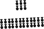 5sets Type c Plugs Small Cover Silicone USB c Dust Cap Phone Port Dust Plug Flat Design Dustproof Charging Port Cover (Black) 6pcs*5
