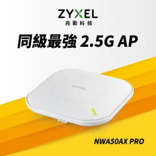 【ZyXEL 合勤】NWA50AX PRO雙頻 MU-MIMO 2.5G Wi-Fi6 AX3000 PoE 無線基地台+PoE12-30W電源供應連接器