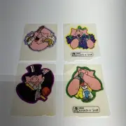 Vintage 80’s Trend Matte Scratch And Sniff Pig Stickers Pepper Soap Flowers Lot