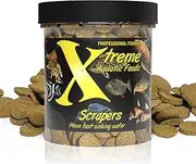 Xtreme Aquatic Food Scrapers 13-14mm Fast-Sinking Wafers Discs 68 gram (2.4oz) - for Catfish, plecostomus, Silver Dollars, loaches, plecos, bristlenoses, corydoras