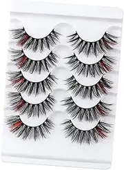 SAFIGLE 5Pairs False Eyelashes for Women Natural Look Makeup Eyelash Extensions Fluffy Volume Cosmetic Lash Decor for Parties and Daily Wear
