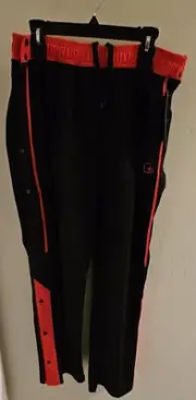 Vintage Y2K AND1 Track Pants Mens Black Red Tearaway Athletic Pockets XL NWT