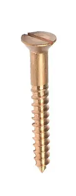 20 Countersunk Silicon Bronze Slot Head Woodscrews 32mm x 6#