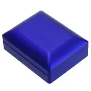Velvet Necklace Storage Box Ring Case Boxes Blue Cuboid 2.8x3.5x1.4 Inch Plastic