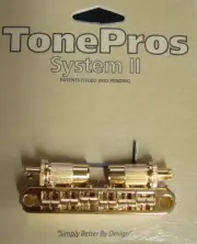 TPFA-G TonePros Metric Signature Aluminum Series Bridge w/ Bell Brass Saddles!