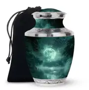 Mystical Moonlight Shrouding The Enchanted Forest Elegant Urns 10 Inch