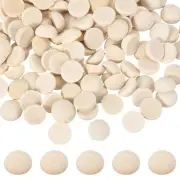 200 Pcs Half Wooden Beads, 0.6 Inch(15mm) Unfinished Wood Balls, Wood Color