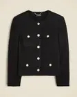 $248 NWT J CREW Isabelle Lady Jacket Black Boucle Tweed Blazer Gold Buttons Sz 2