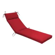 Outdoor Chaise Lounge Cushion,All Weather High-Density Foam Recliner Red