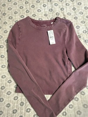 Pacsun Long Sleeve Crew Neck Top in Mauve XS