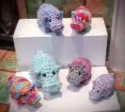 Happy Hippos - cute mini crochet plushie