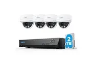 Reolink Smart 4K 8MP IK10 PoE Security Camera System with 5 Optical Zoom and Spotlight Color Night Vision, 8CH NVR with 2TB HDD, RLK8-843V4