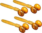 4Pcs Wooden Massage Roller Durable Full Body for Neck Back and Shoulders Relaxing Yoga Massage Tool for Men and