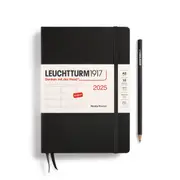Weekly Planner 2025, Hardcover (Black) - A5