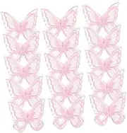 Anneome 30pcs Double Embroidered Butterfly Appliques for DIY Clothing Decoration Versatile Mesh Patches for Embellishing Bags Hats and Accessories Elegant
