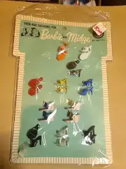 1963 Vintage BARBIE & MIDGE SHOE WARDROBE PAK #1833 11 PAIRS ON CARD & BOOKLET