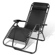 Sun Lounge Zero Gravity Chair Outdoor Folding Recliner Reclining Camping