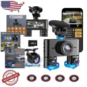 Advanced 360 Dash Cam for Cars - FHD 1080P, Voice Control & Wi-Fi Connectivity