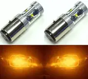 LED 30W BA20d Orange Amber Two Bulb Head Light Off Road Replacement Lamp OE