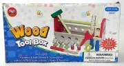 Childrens Wood Tool Box Set Tool Box with Wooden tools