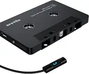 Arsvita Bluetooth 5.0 Cassette to Aux Adapter for Car, Tape Audio Adapter, Hands-Free Call, Charcoal Black