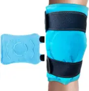 Reusable Hot & Cold Large Gel Ice Pack for Knee Pain Relief, Gel Ice Wrap for Le