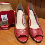 Diana Ferrari Russet Red Heels. Size 10. New In Box