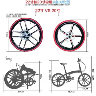 優購生活~HITO品牌 20/22寸折疊自行車 超輕便攜鋁合金 變速男女成人自行車自行車 腳踏車 單車 山地車 越野車 免運 開發票 公路車