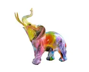 Elephant Decor Creativity Graffiti Elephant Figurines,Home Decor Art Elephant Statue style 3