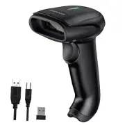 2D Wireless Barcode Scanner,Bluetooth6.0 & Wireless2.4G & USB Wired Black
