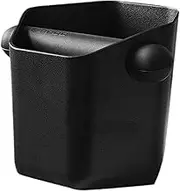 JISADER Coffee Grounds Container 580ml Removable Rubber Bar Anti Slip Base 4.7x4.3inch Black