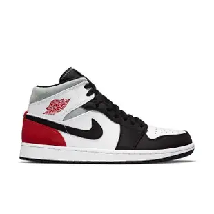 【NIKE 耐吉】籃球鞋 男鞋 運動鞋 包覆 AJ1 喬丹 AIR JORDAN 1 MID SE 黑白紅 852542-100