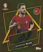 Topps UEFA Euro 2024 Sticker Portugal POR SP Bernardo Silva Star Gold Signature