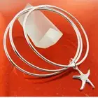 Bangle Cuff Bracelet Genuine 925 Sterling Silver Filled Solid Star Fish Design