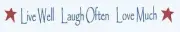 Large Primitive Stencil*Live Well Laugh Often Love Much w/stars* 24" Shabby